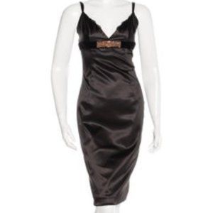 Dolce & Gabbana Black Satin Mini Dress- Medium